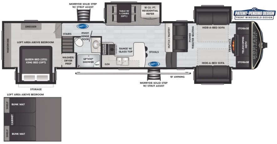 2021 KEYSTONE MONTANA HIGH COUNTRY 377FL, , floor-plans-day image number 0